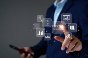 Digital transformation technology strategy, digitization and digitalization of business processes and data, optimize and automate operations, business service management, internet and cloud computing.